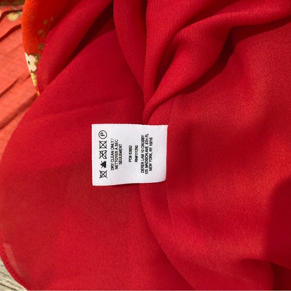 Derek Lam 10 Crosby Poppy Red Pleated Layered Ruffle Mini Skirt - Picture 4 of 6